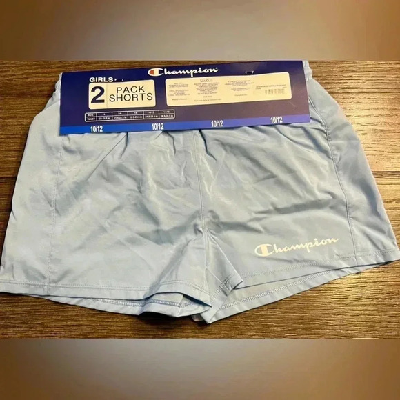 Champion Shorts Girls Size 10/12 Blue 2 Pack - Picture 3 of 3